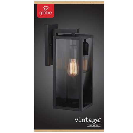 GLOBE ELECTRIC Wall Sconce Hurley Blk 44314